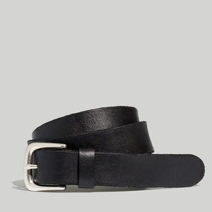NWT / Madewell / Leather Belt / Mens / Black / 32